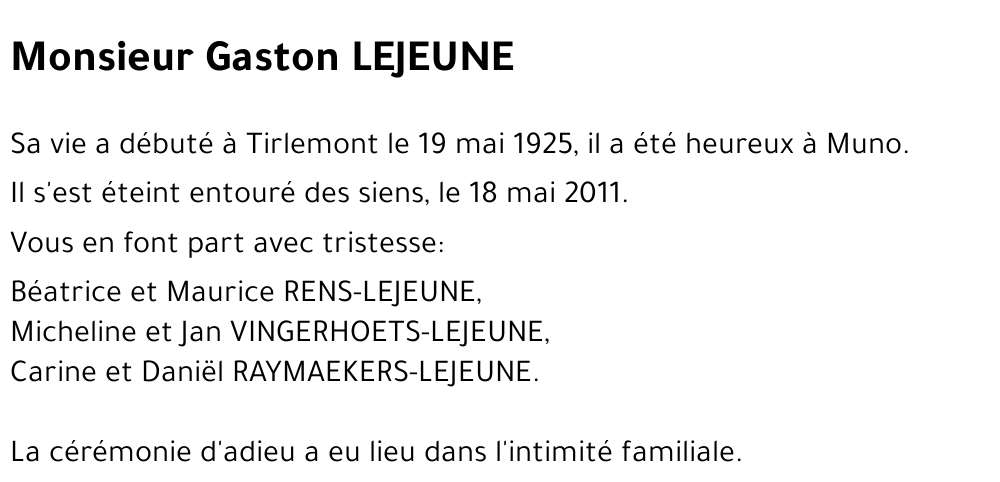 Gaston LEJEUNE