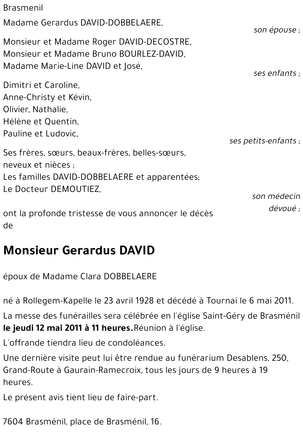 Gerardus DAVID