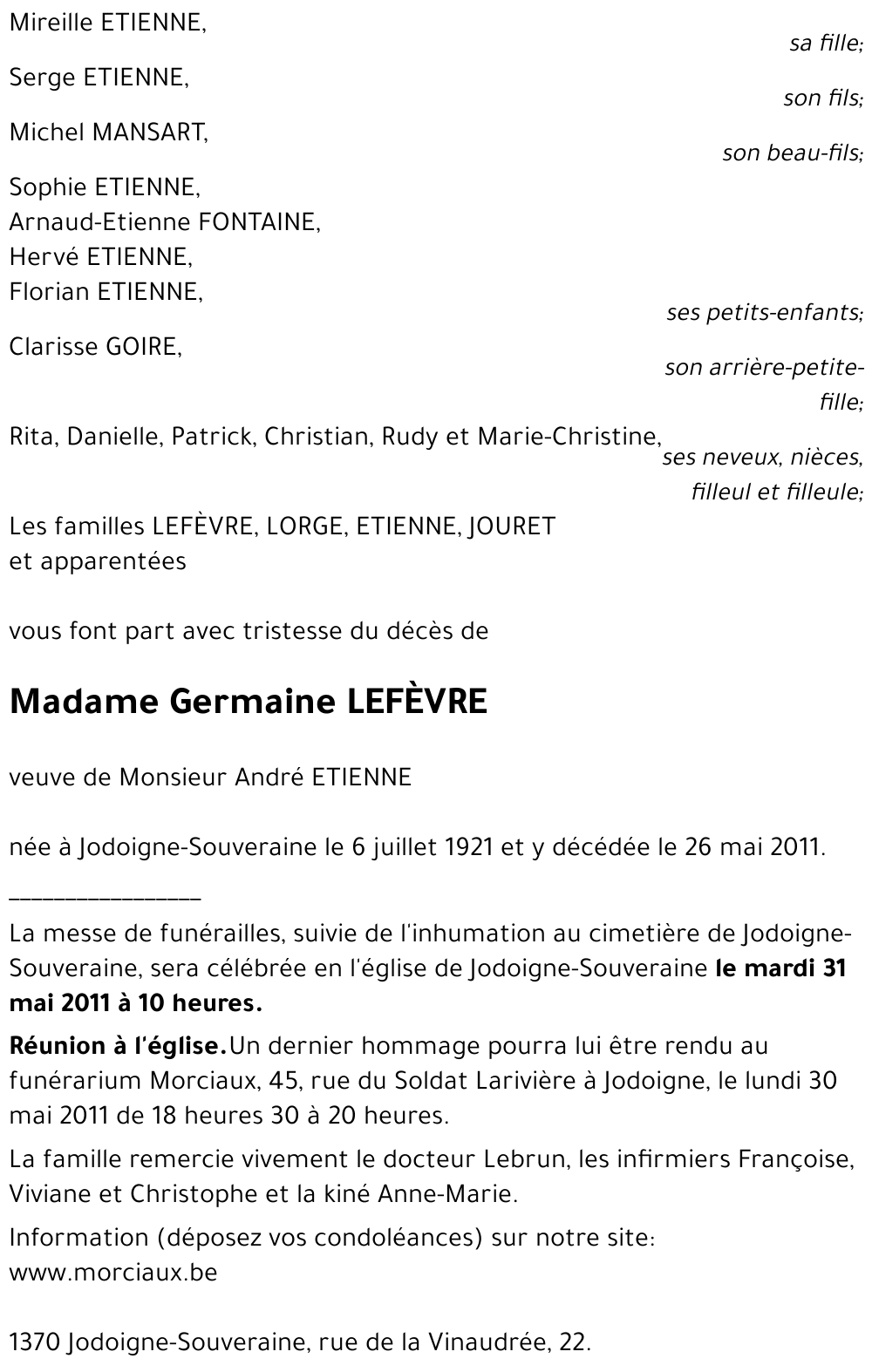 Germaine LEFèVRE