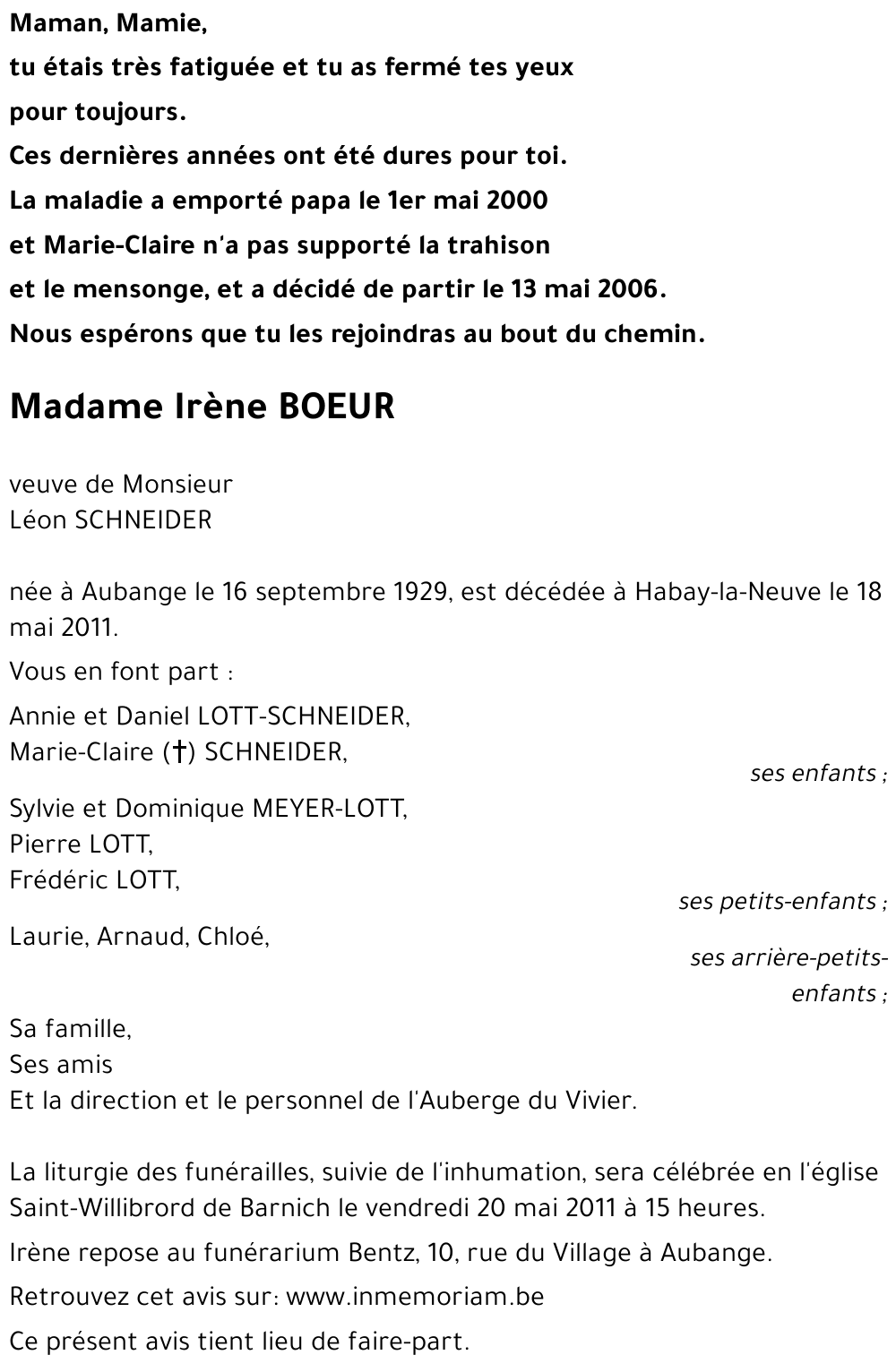 Irène BOEUR