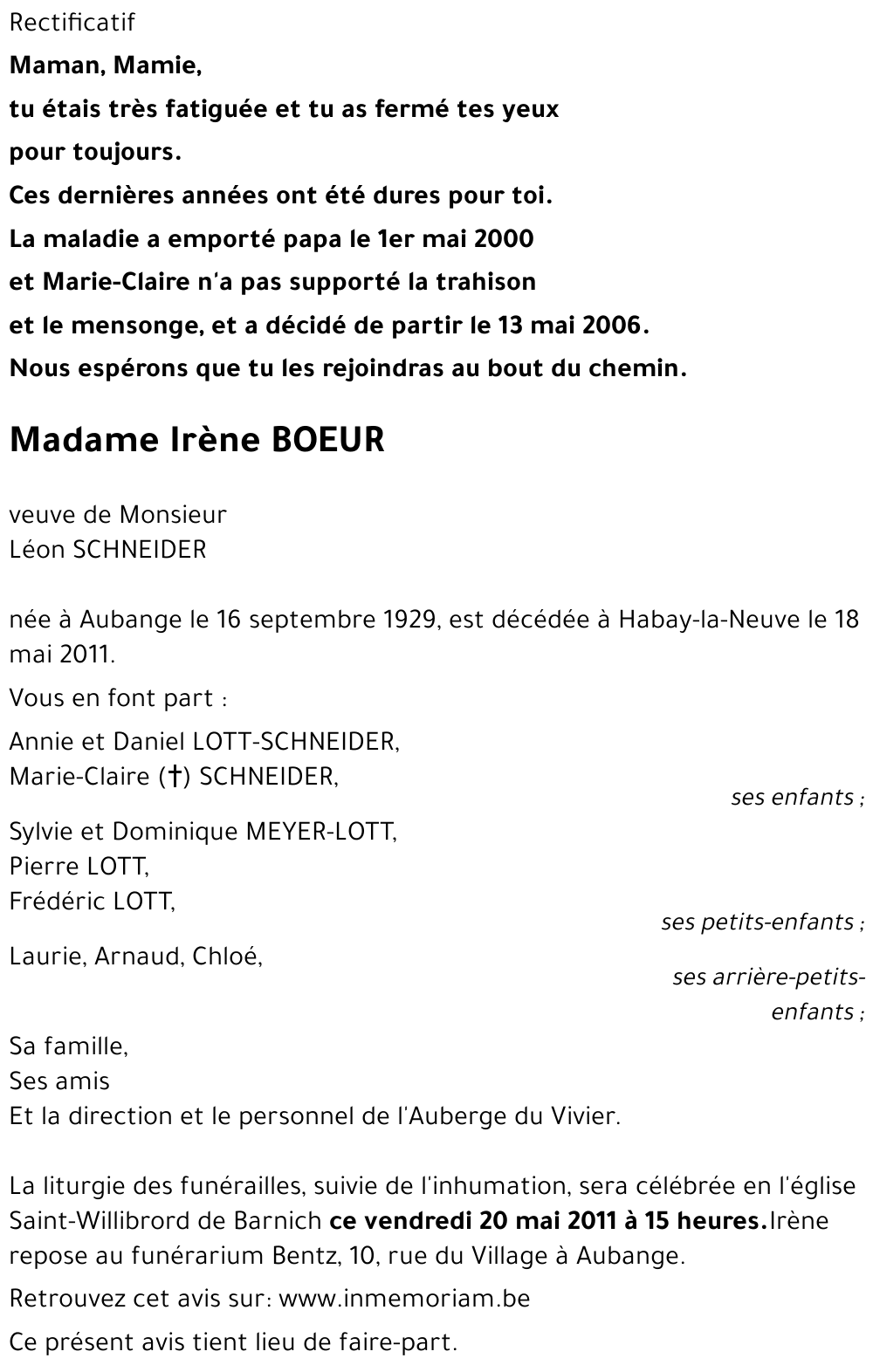 Irène BOEUR