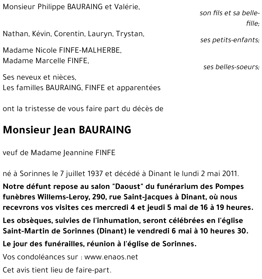 Jean BAURAING