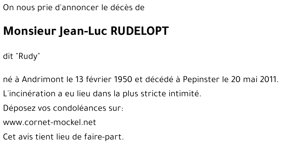 Jean-Luc RUDELOPT