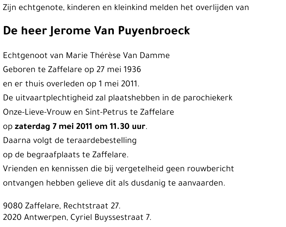 Jerome Van Puyenbroeck