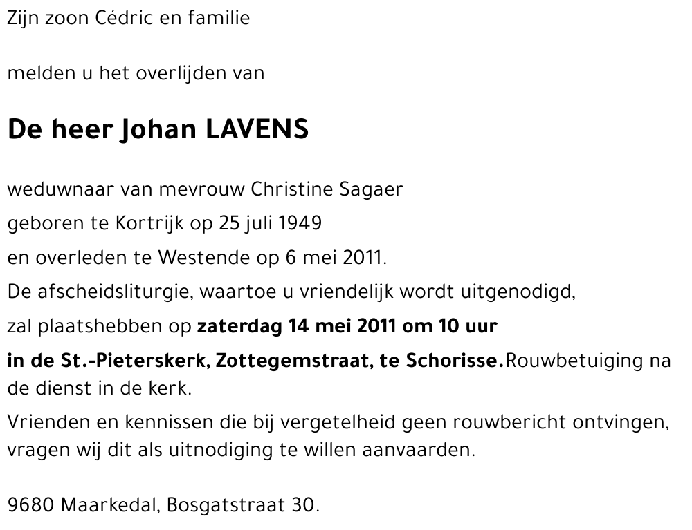 Johan LAVENS