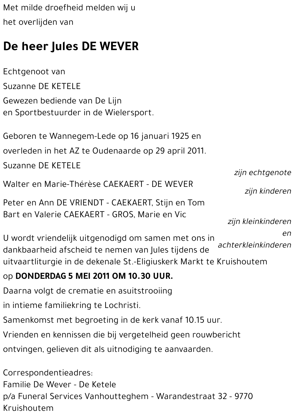 Jules DE WEVER