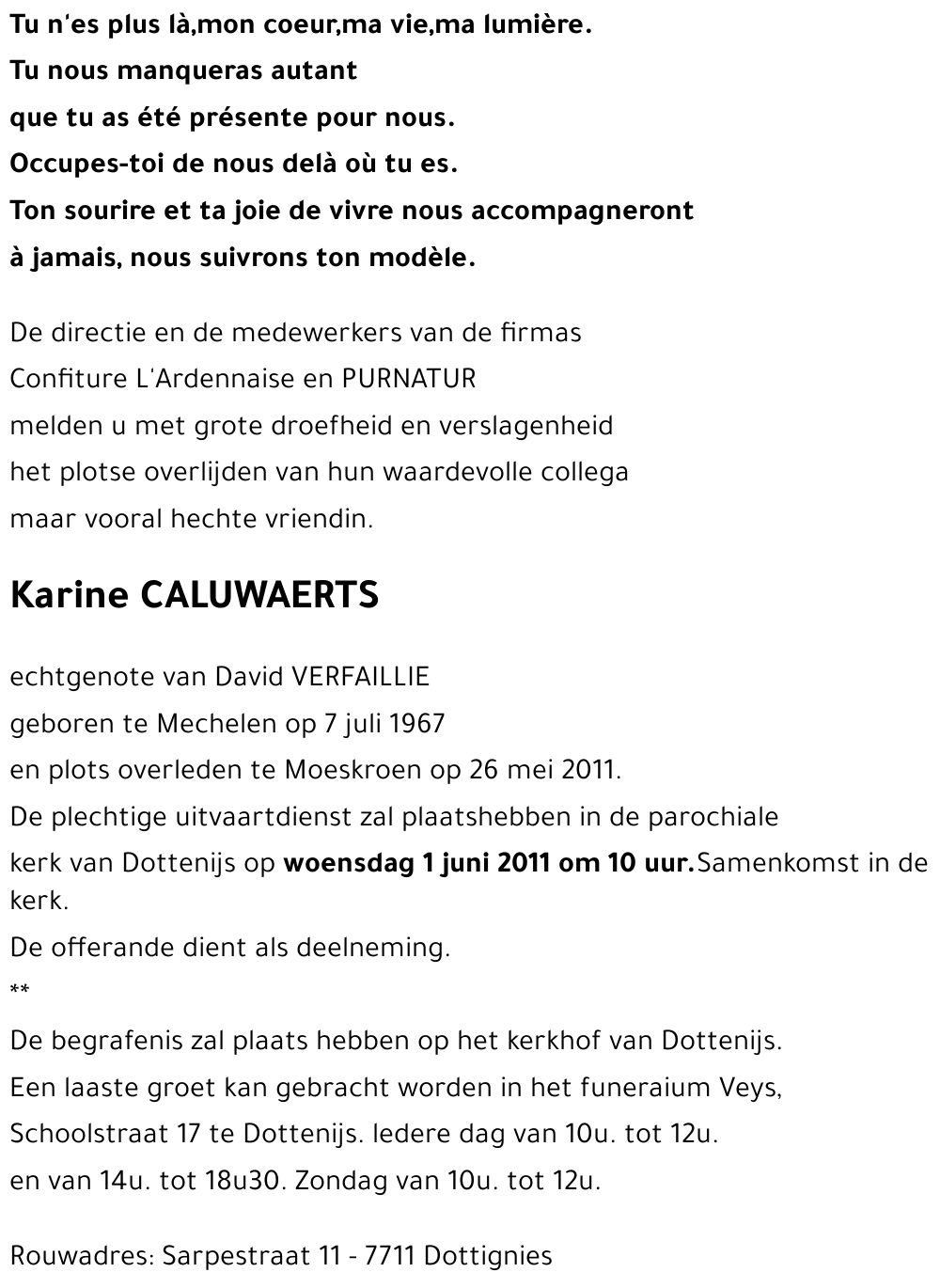 Karine CALUWAERTS