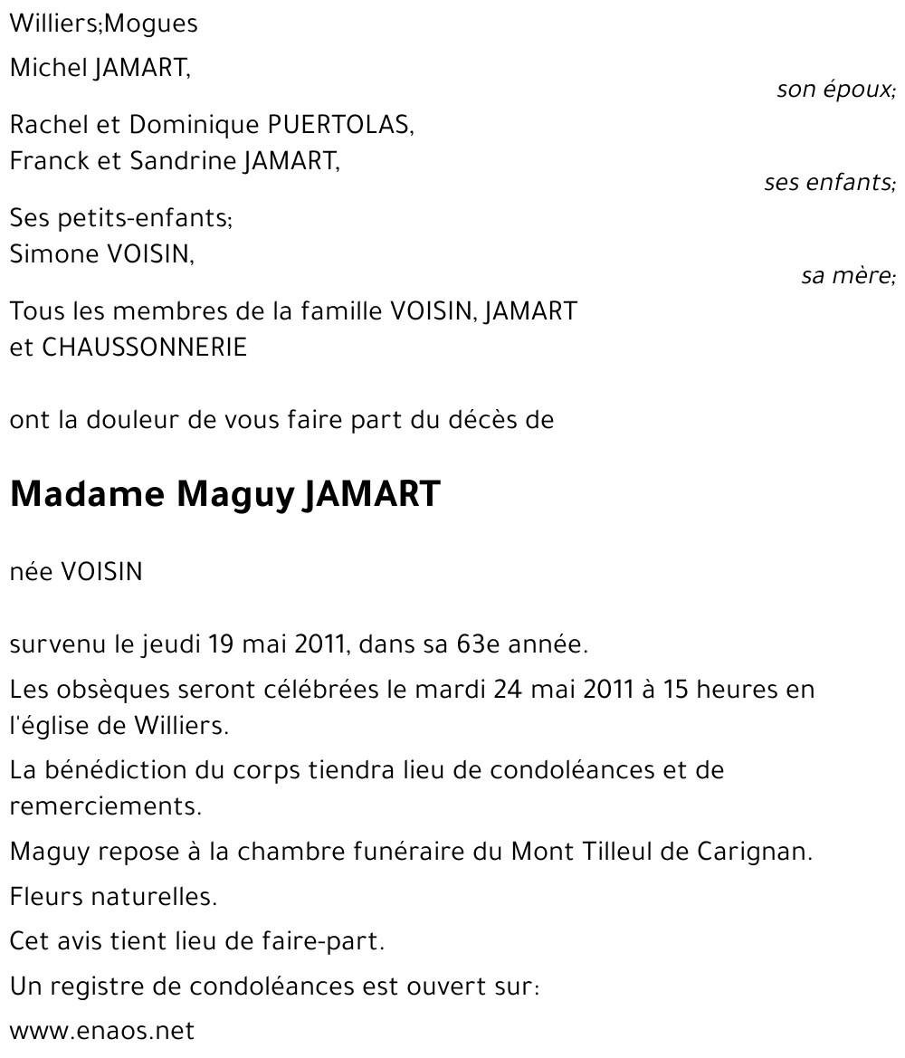 Maguy JAMART