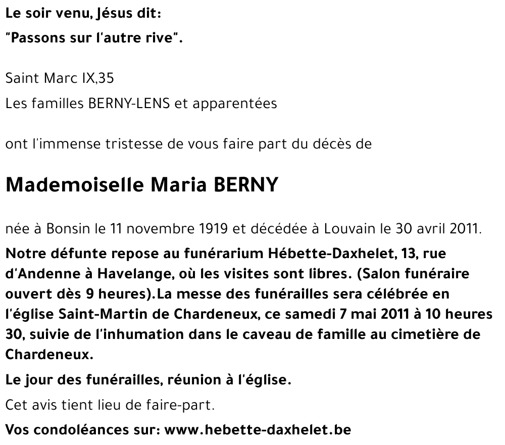 Maria BERNY