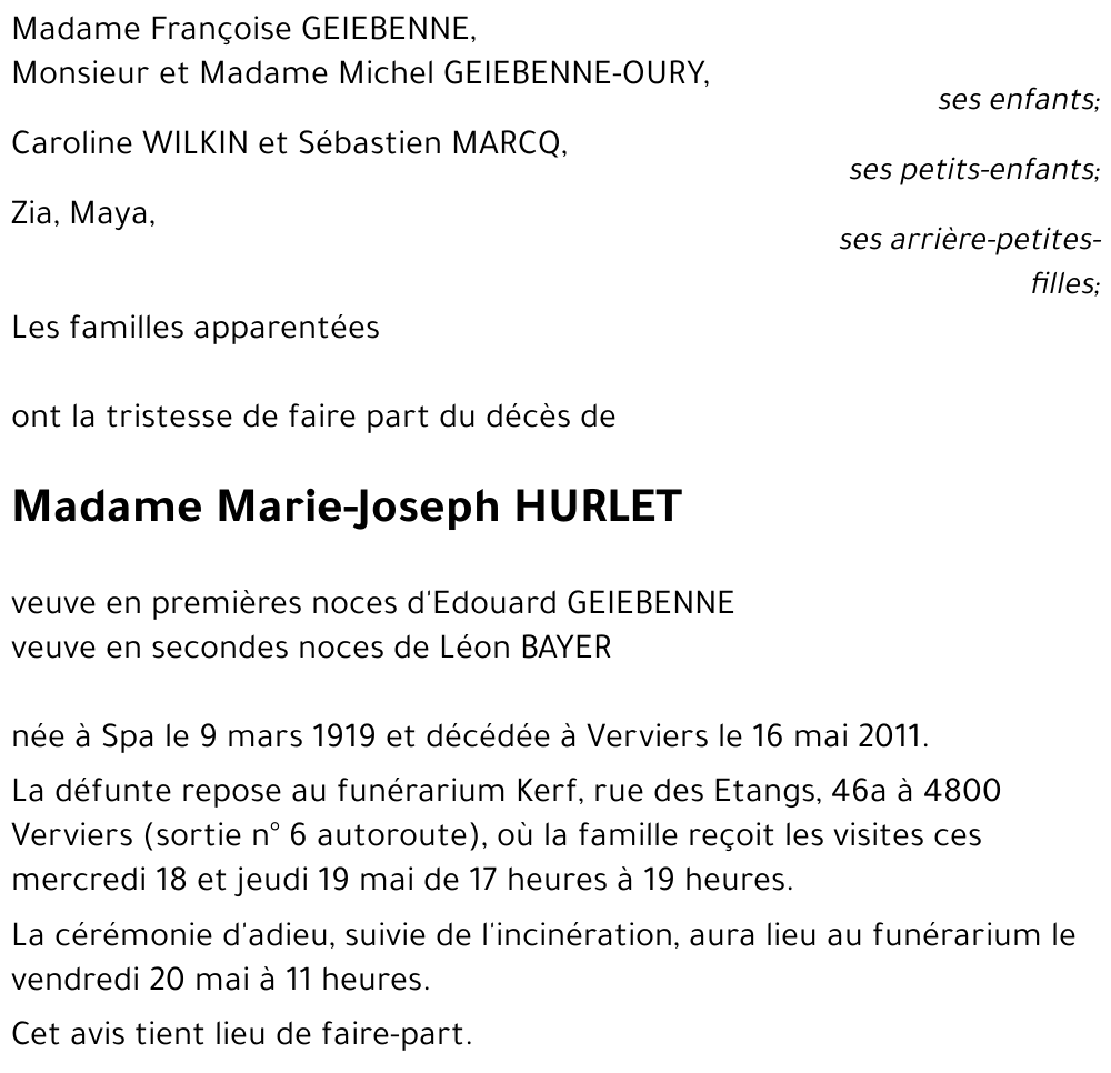 Marie HURLET