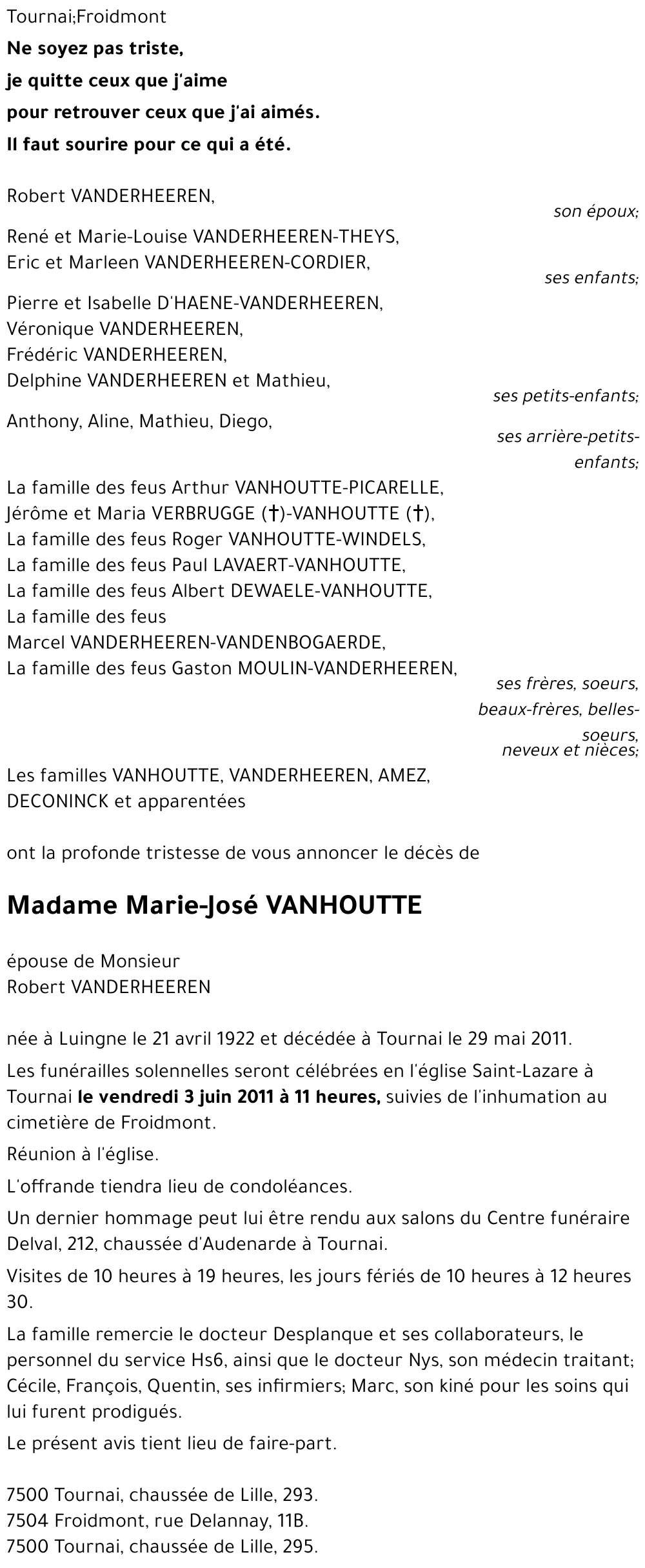 Marie-José VANHOUTTE