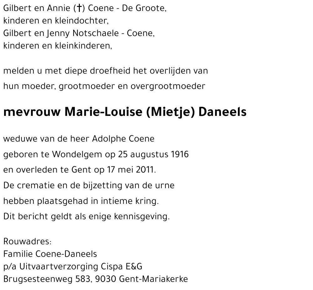 Marie-Louise Daneels