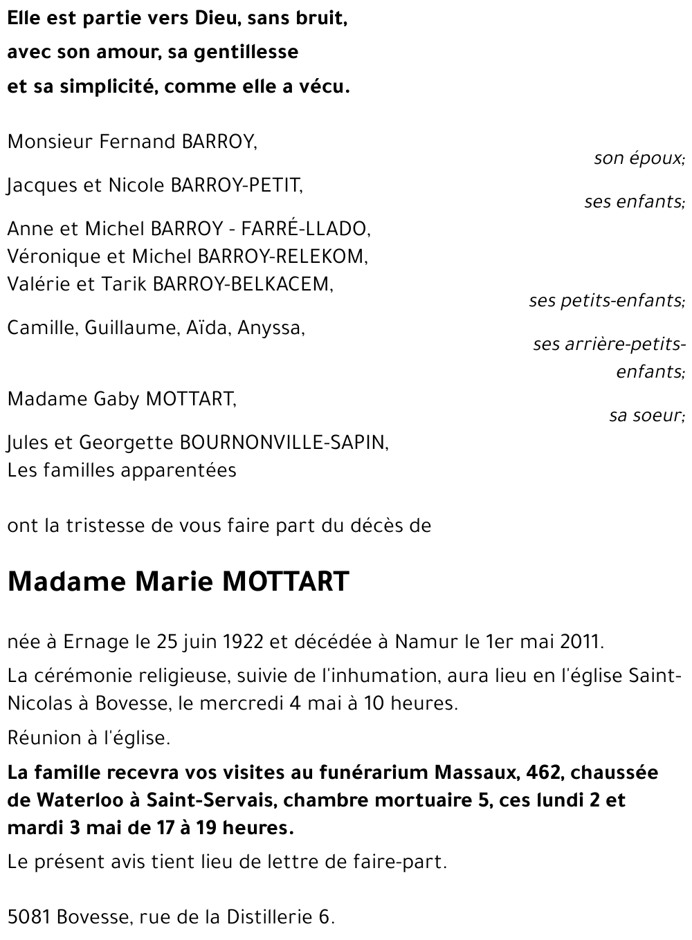 Marie MOTTART