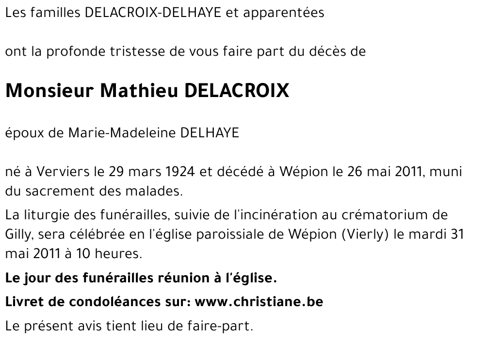 Mathieu DELACROIX