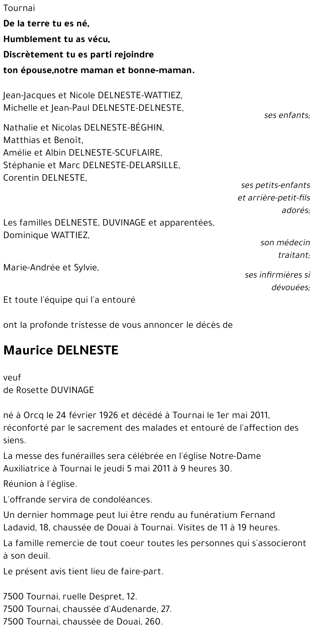 Maurice DELNESTE