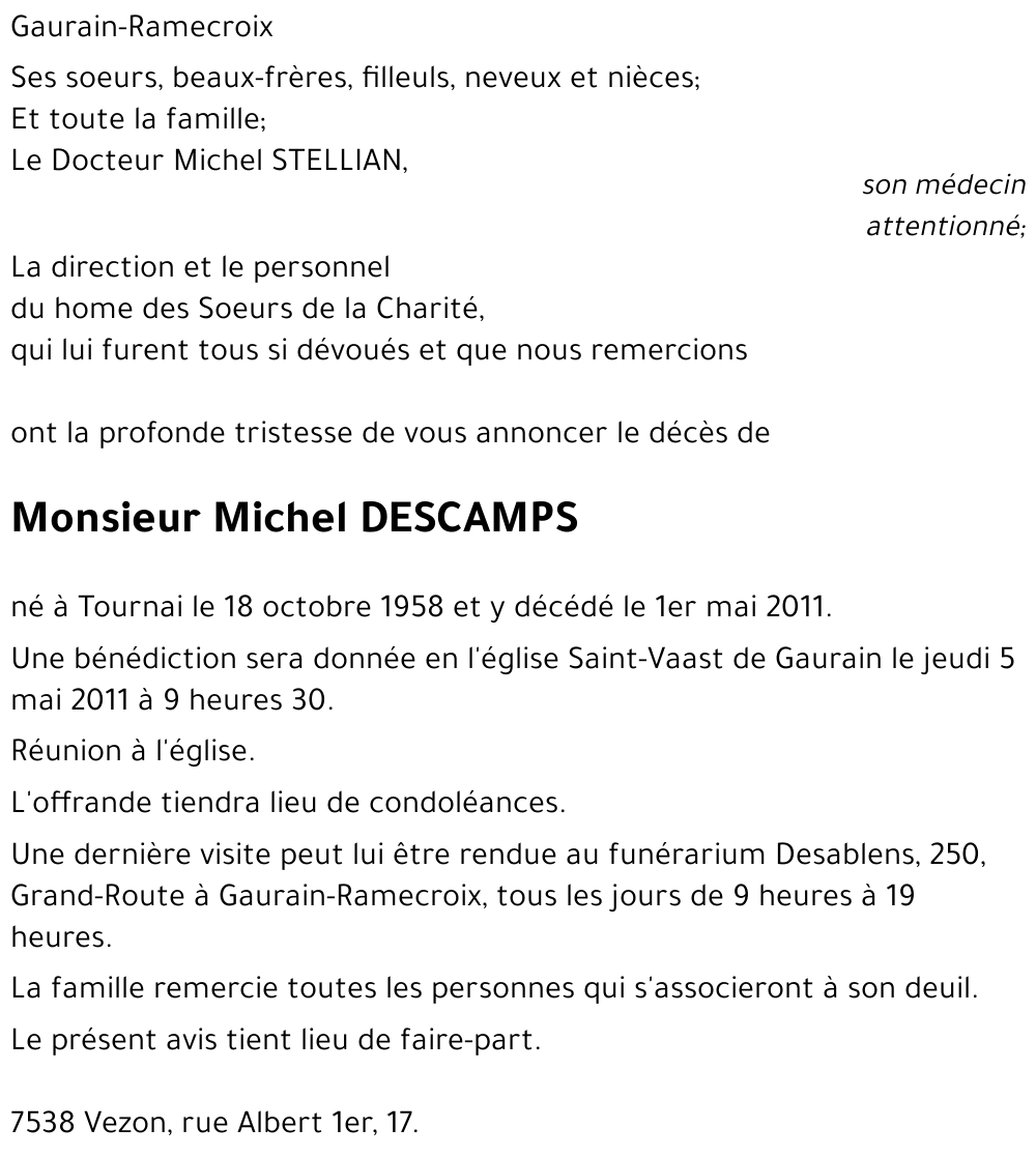 Michel DESCAMPS