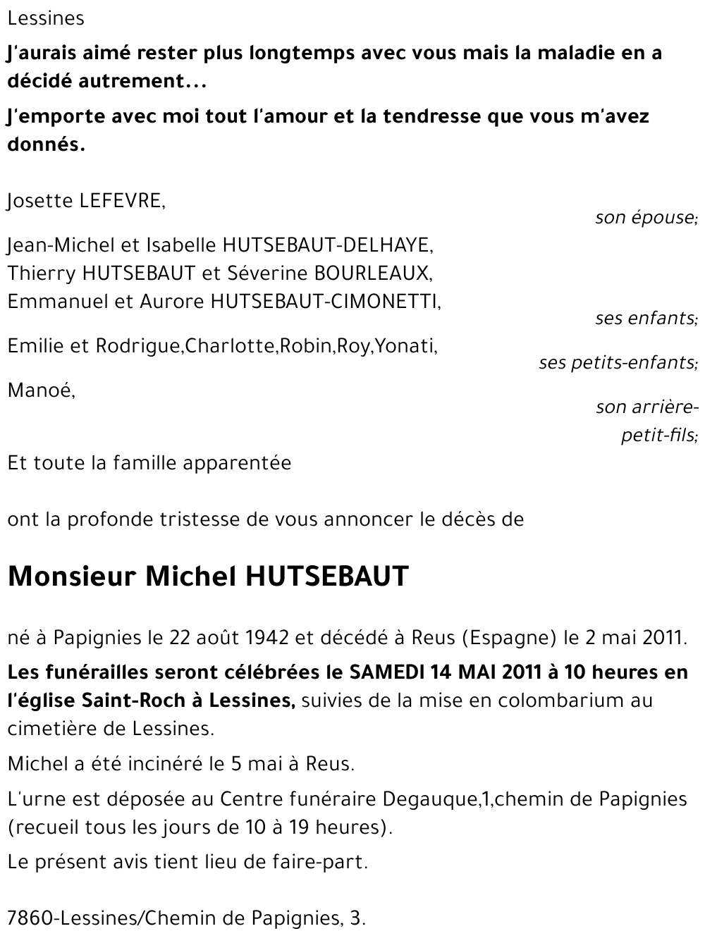 Michel HUTSEBAUT