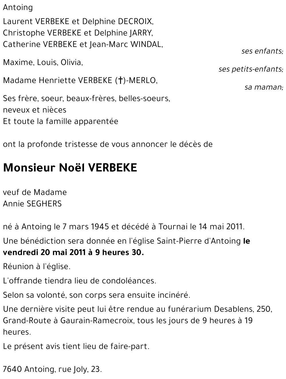 Noël VERBEKE