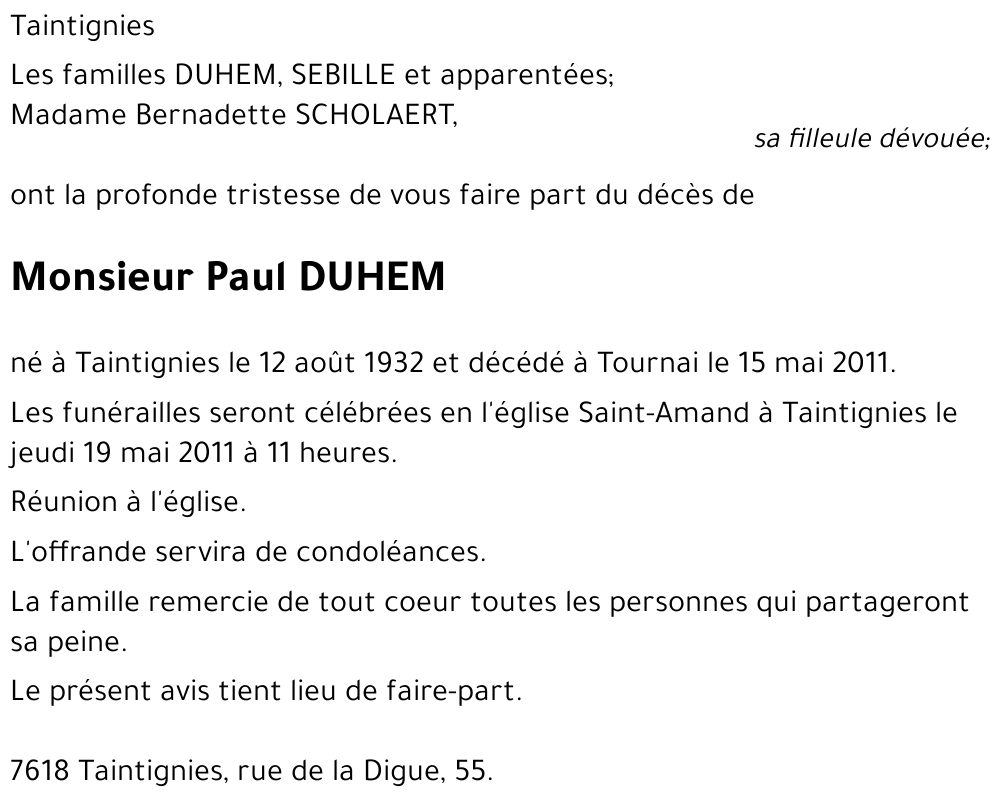 Paul DUHEM