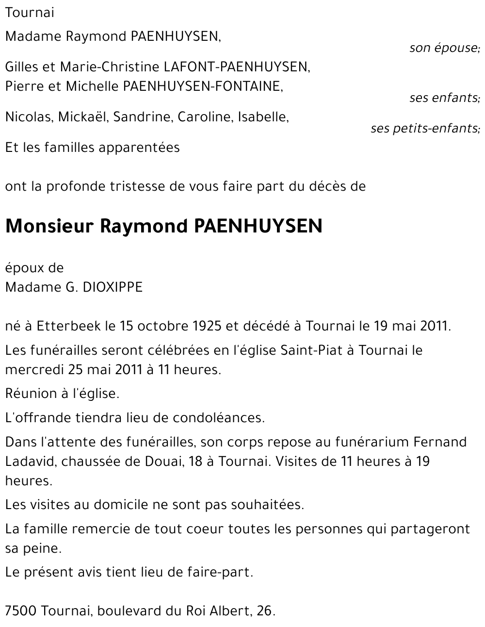 Raymond PAENHUYSEN