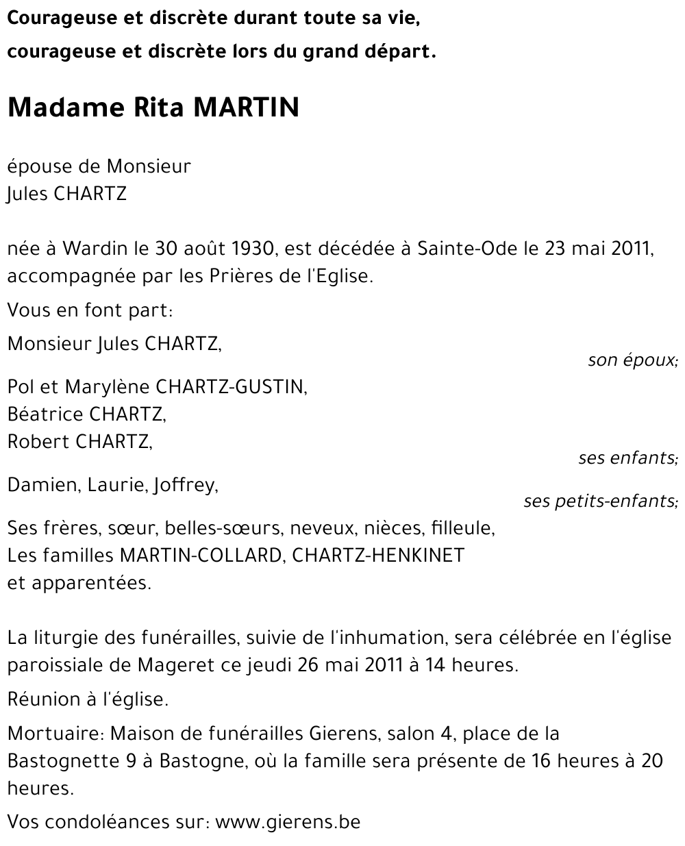 Rita MARTIN