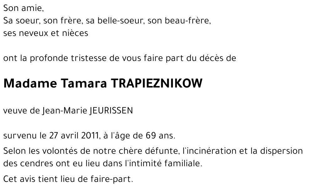 Tamara TRAPIEZNIKOW