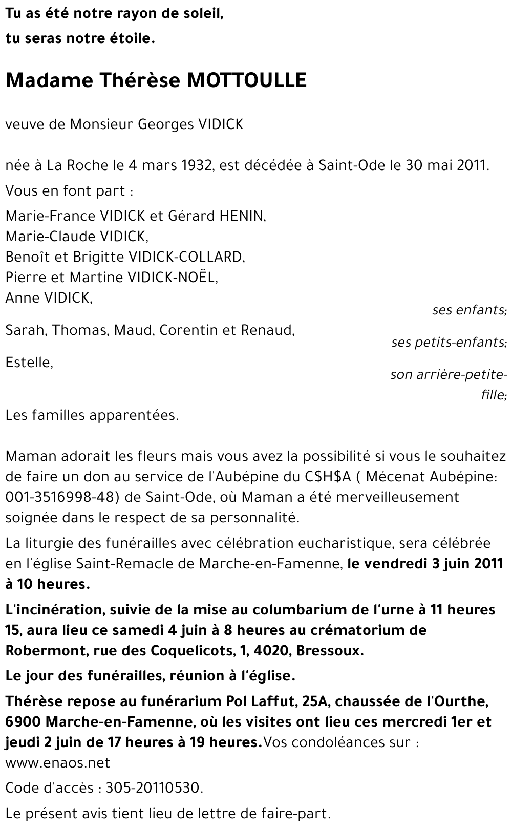 Thérèse MOTTOULLE