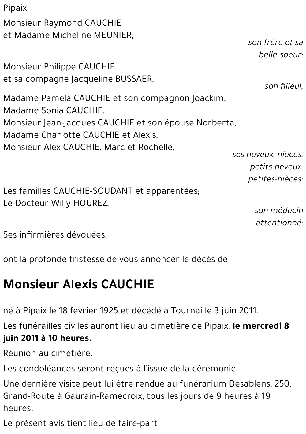 Alexis CAUCHIE