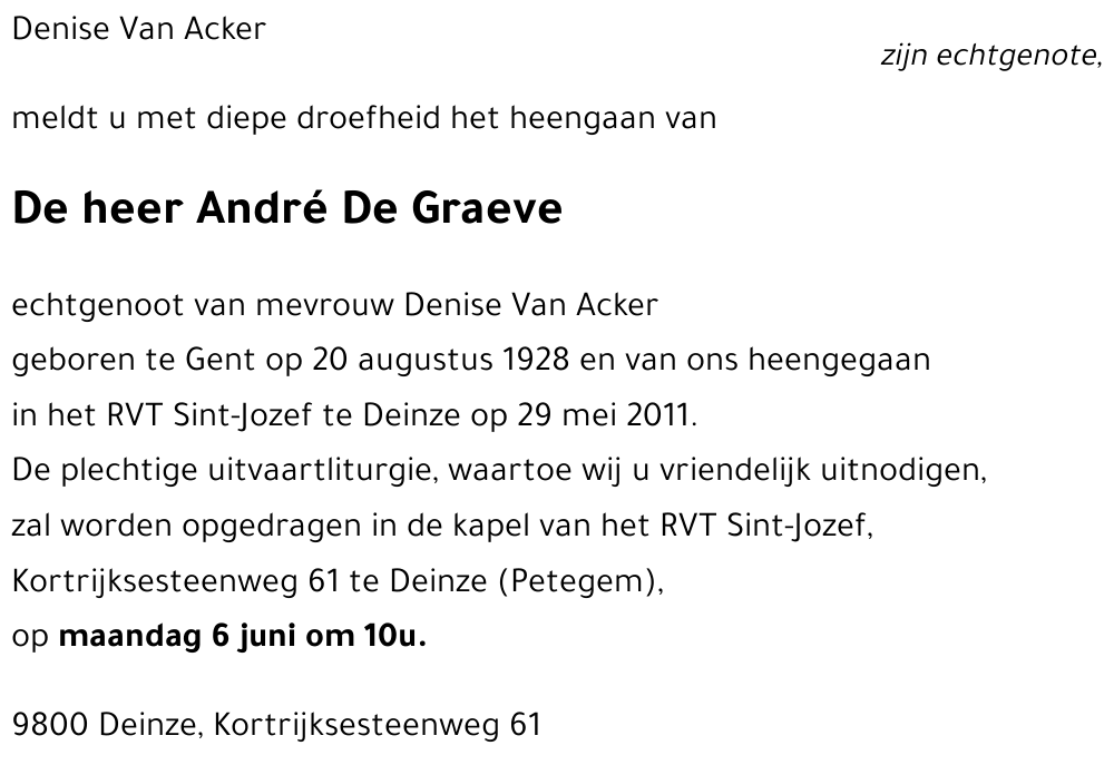 André De Graeve