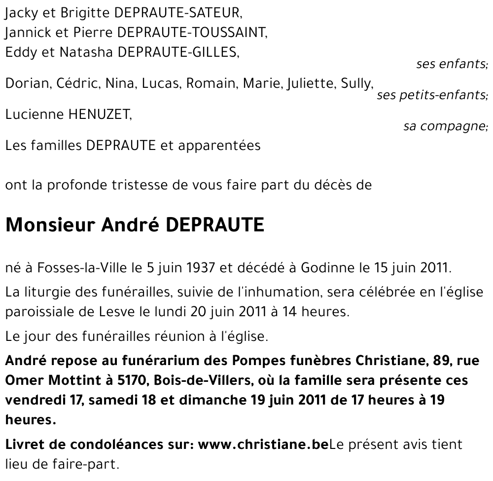André DEPRAUTE