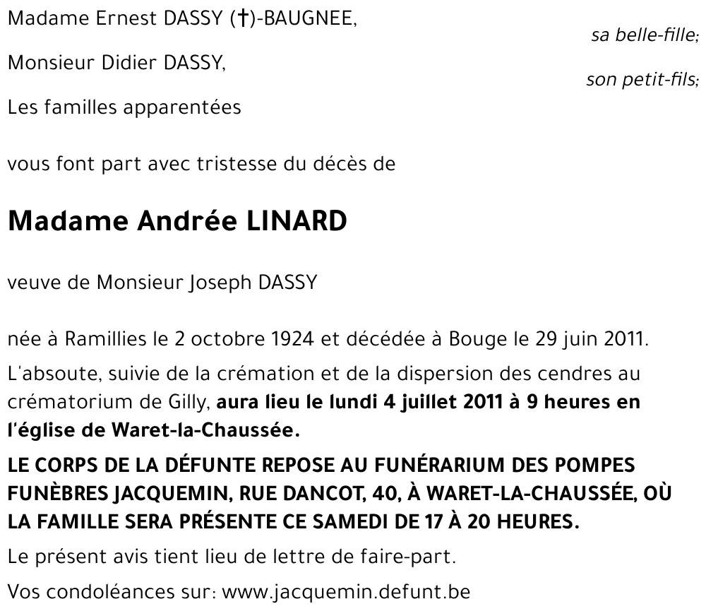 Andrée DASSY