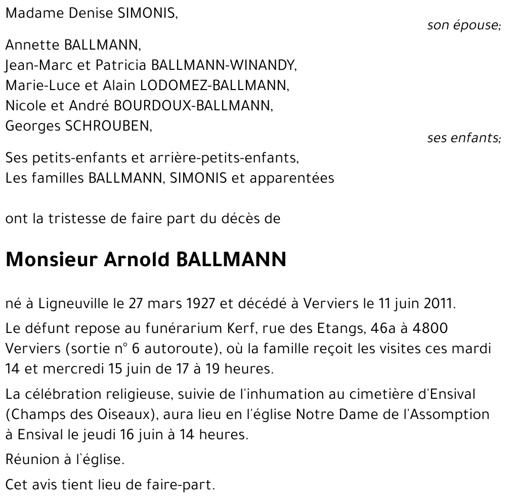 Arnold BALLMANN