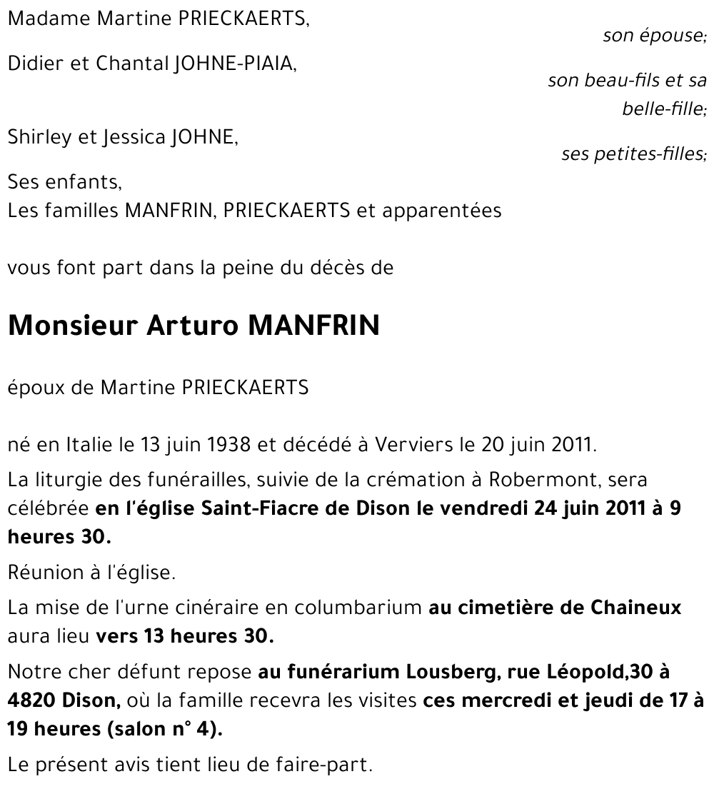 Arturo MANFRIN