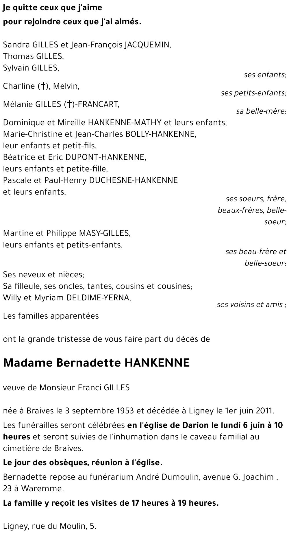 Bernadette HANKENNE