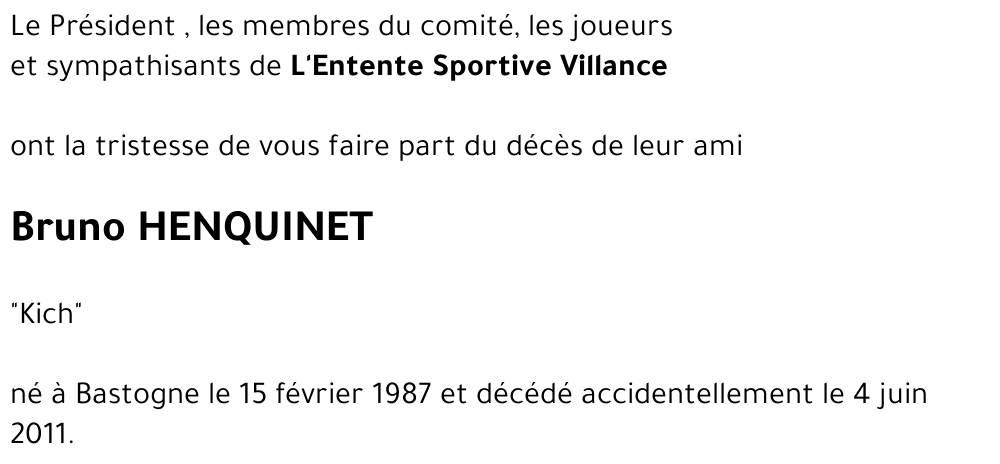 Bruno HENQUINET