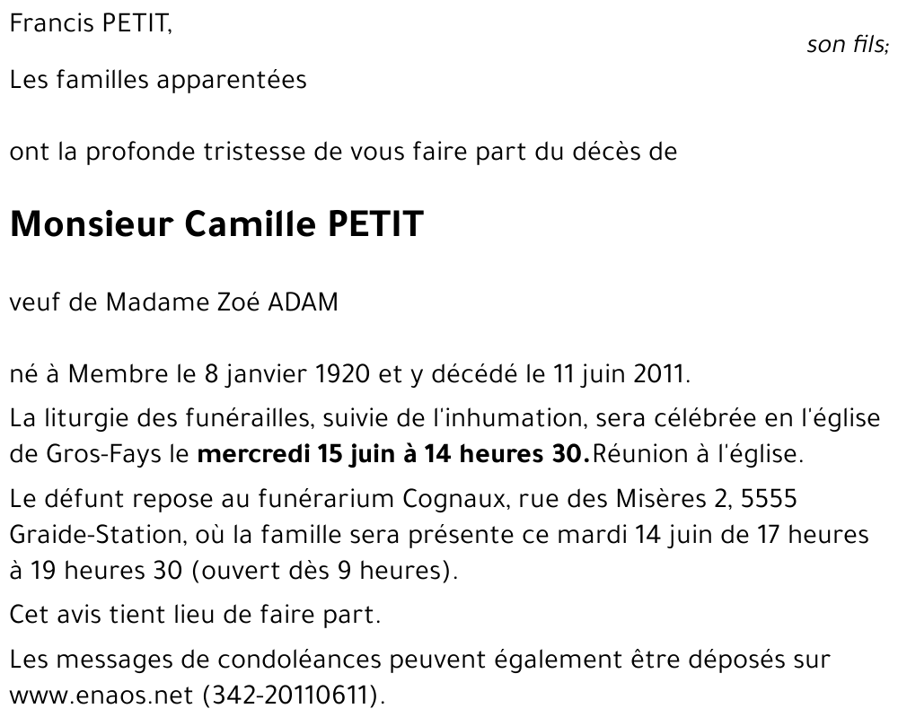 Camille PETIT