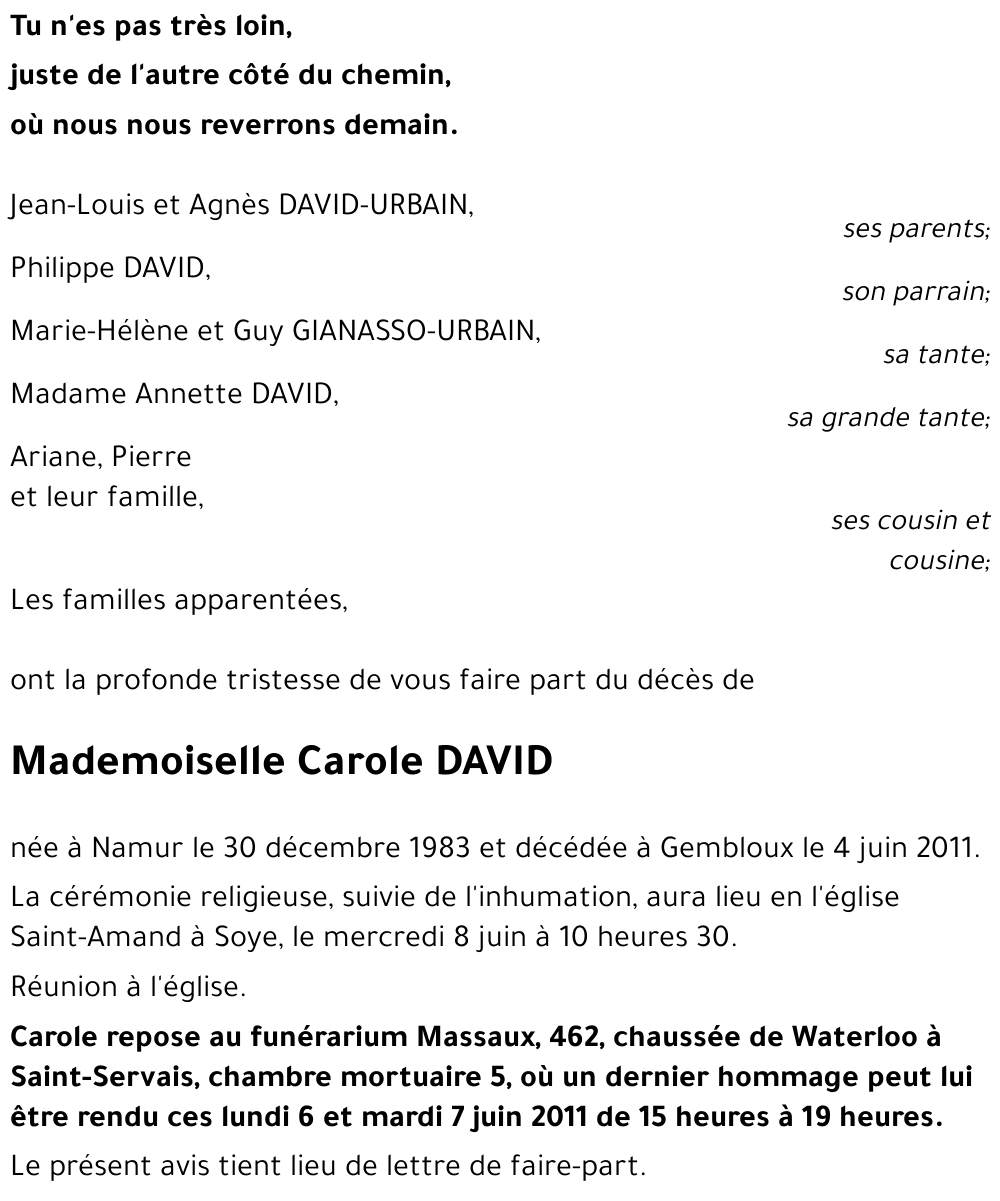 Carole DAVID