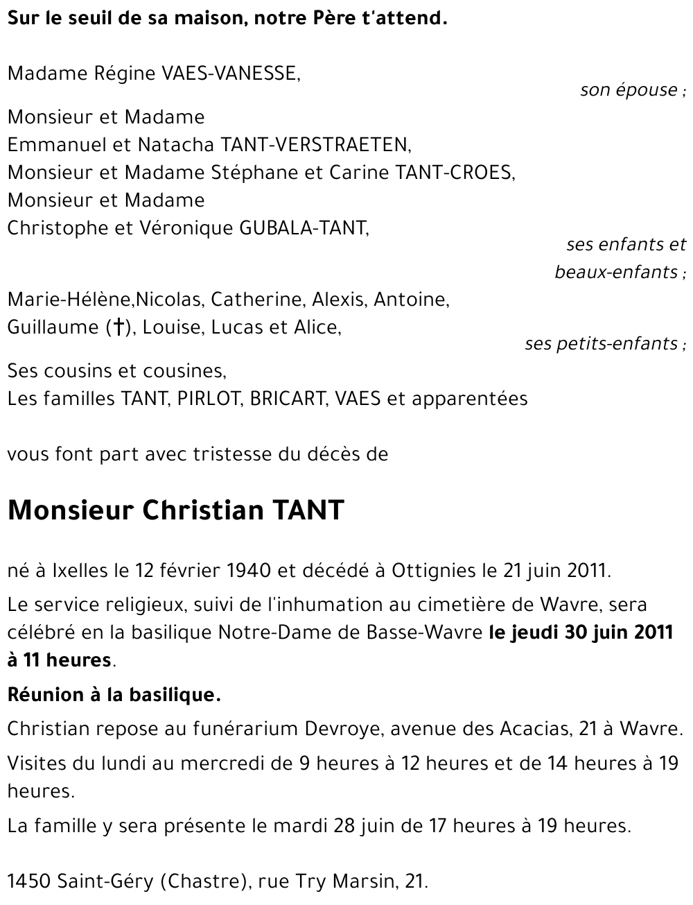Christian TANT