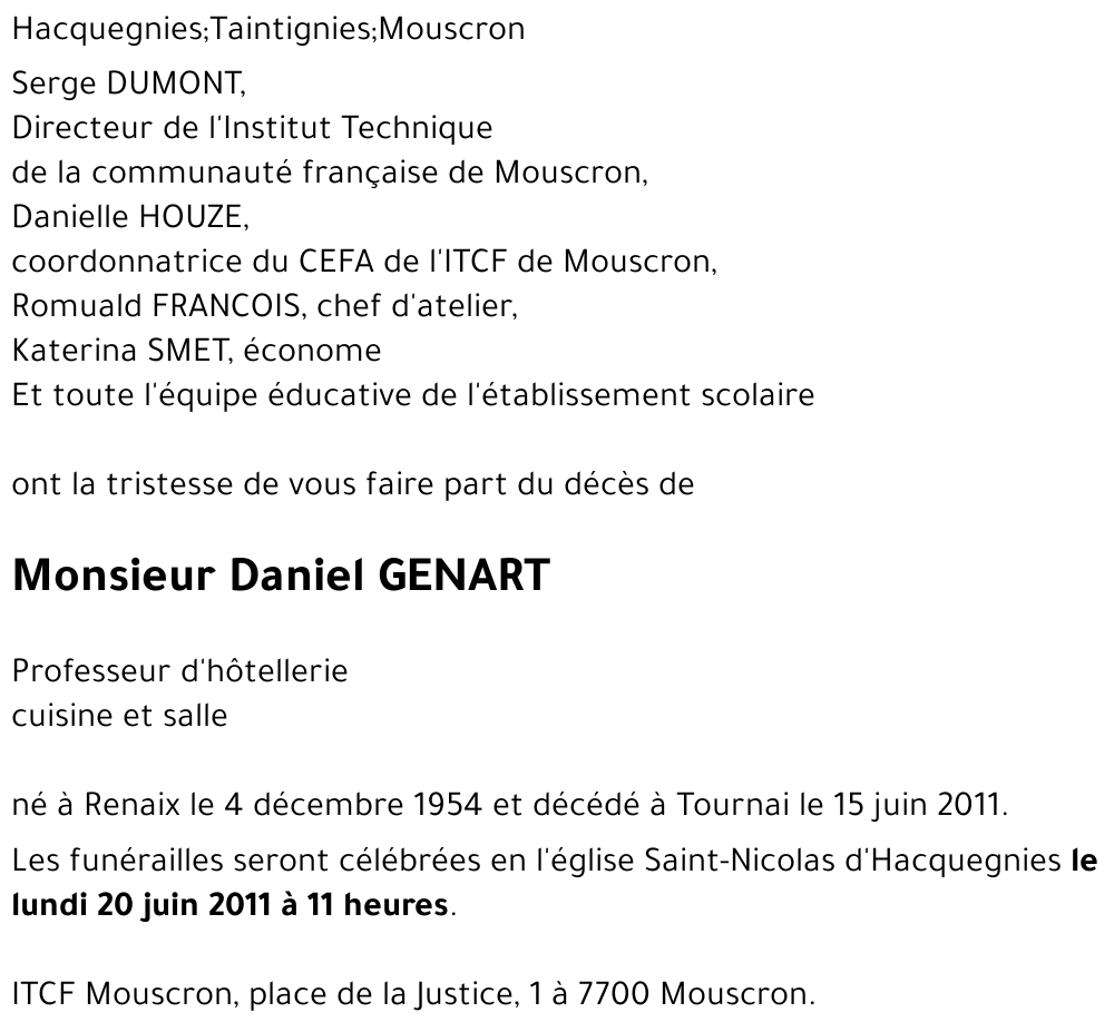 Daniel GENART
