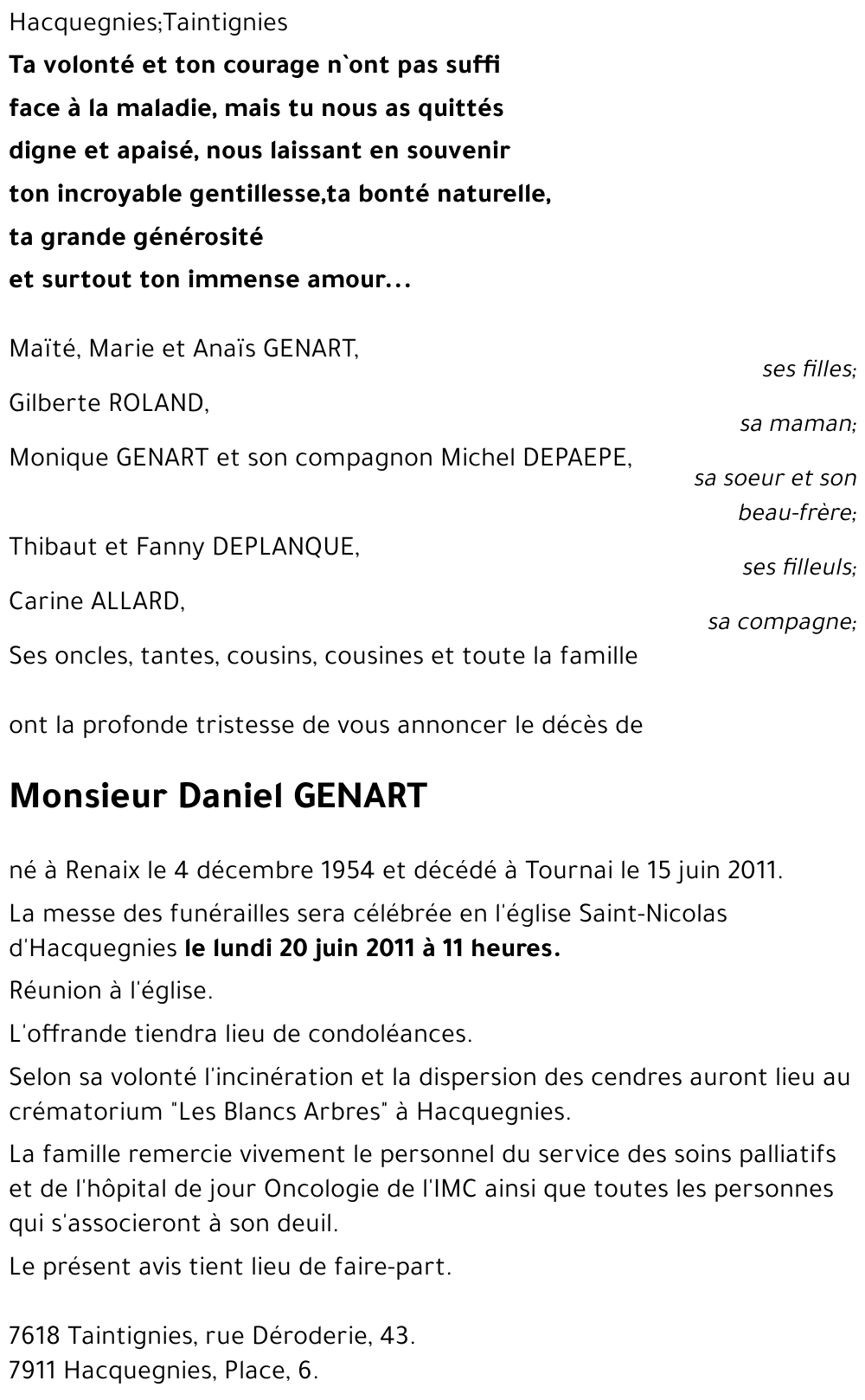 Daniel GENART