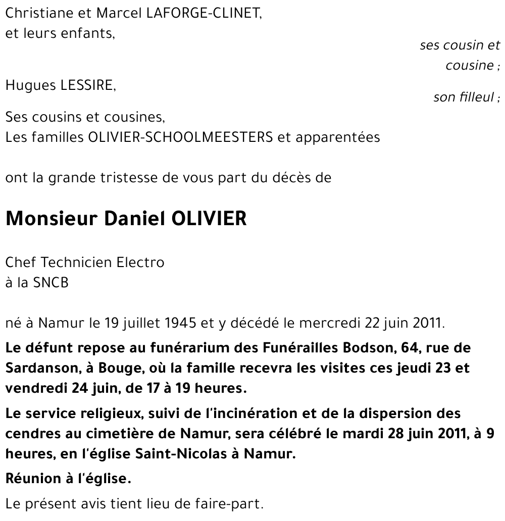 Daniel OLIVIER