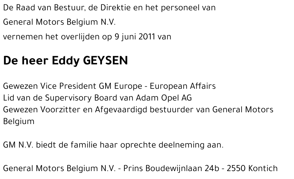 Eddy GEYSEN