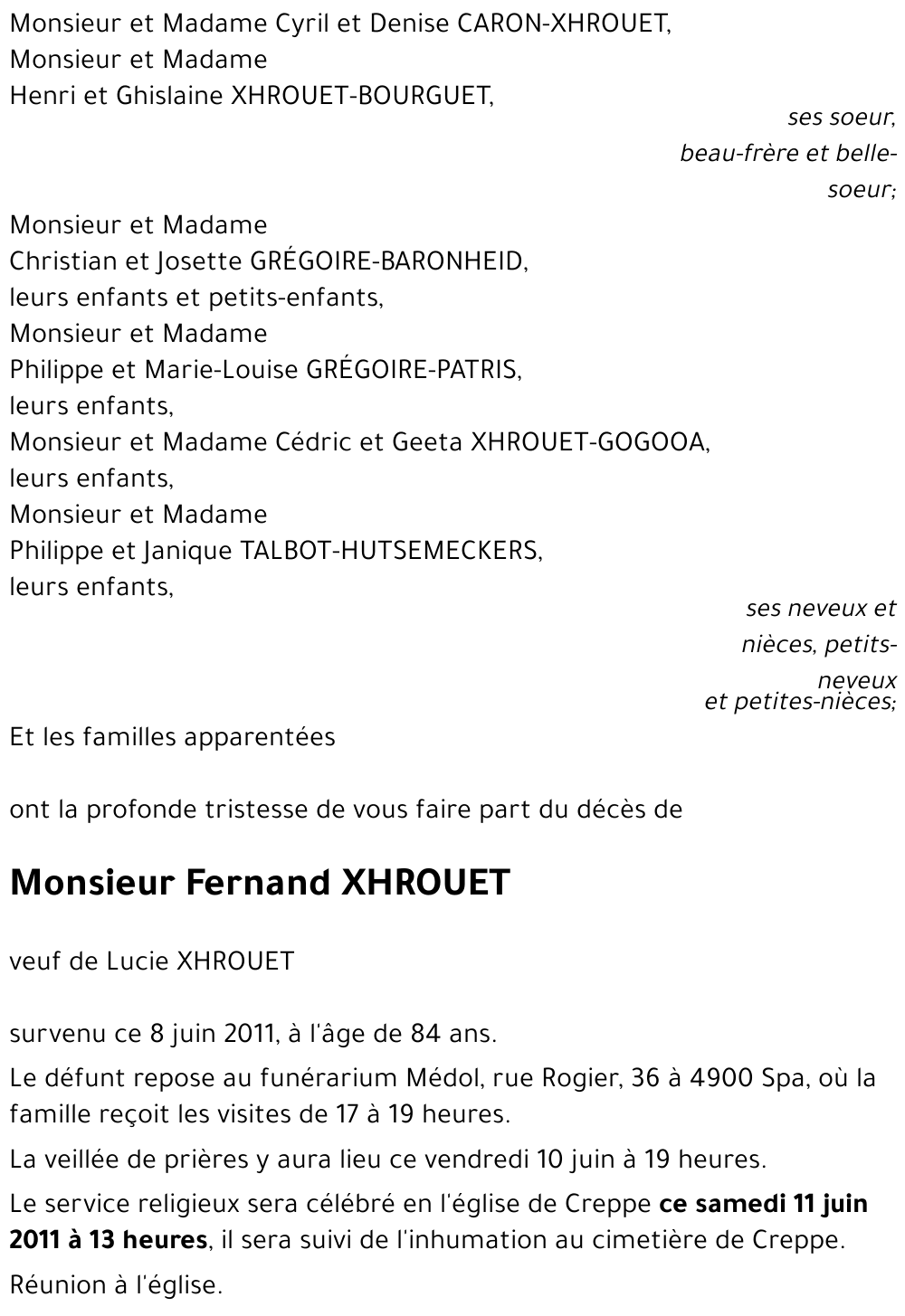 Fernand XHROUET