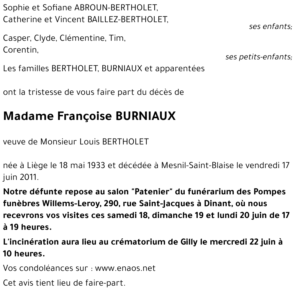 Françoise BURNIAUX
