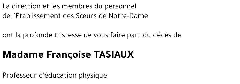 Françoise TASIAUX