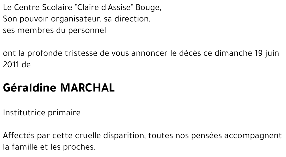 Géraldine MARCHAL