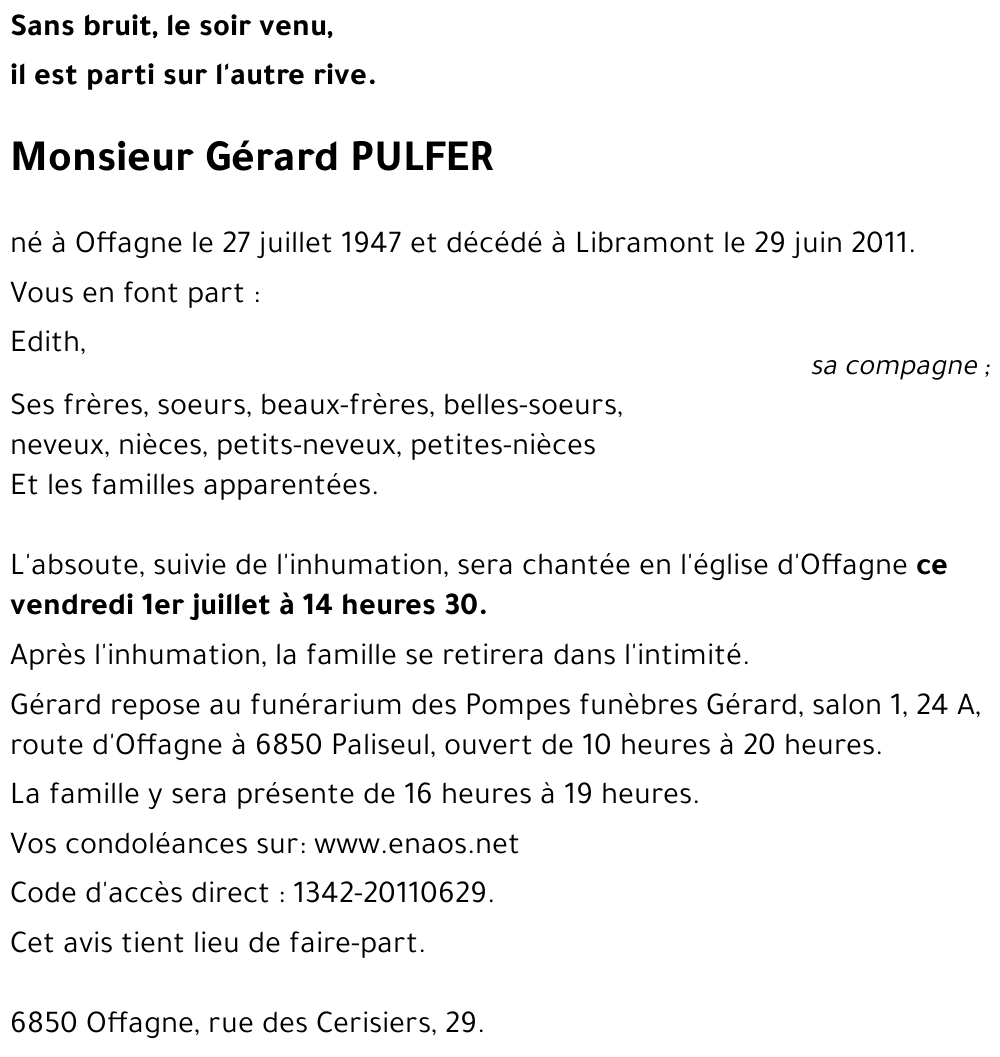 Gérard PULFER