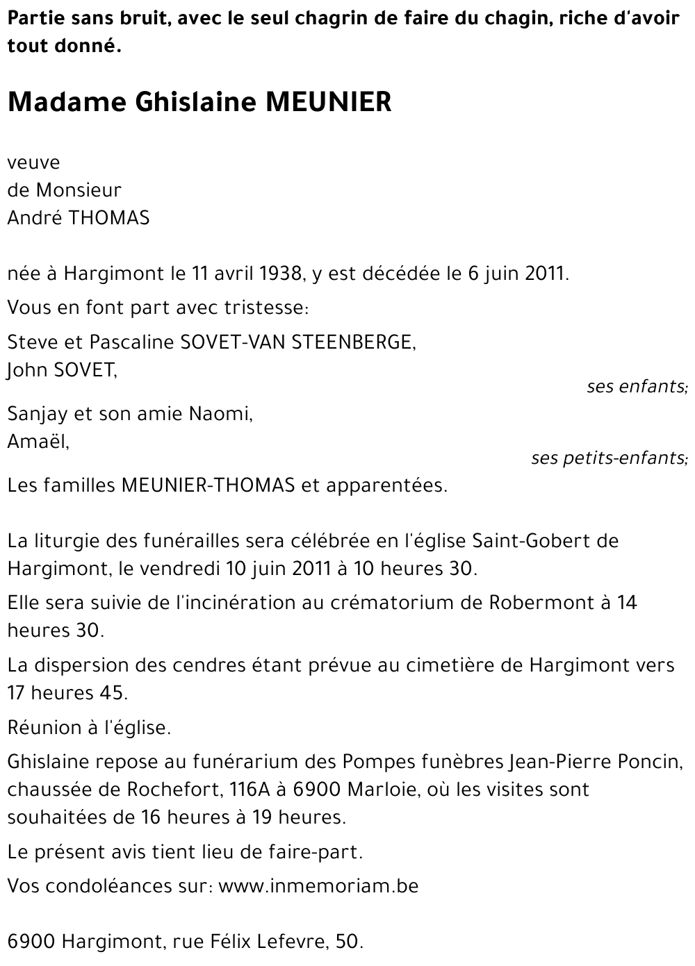 Ghislaine MEUNIER