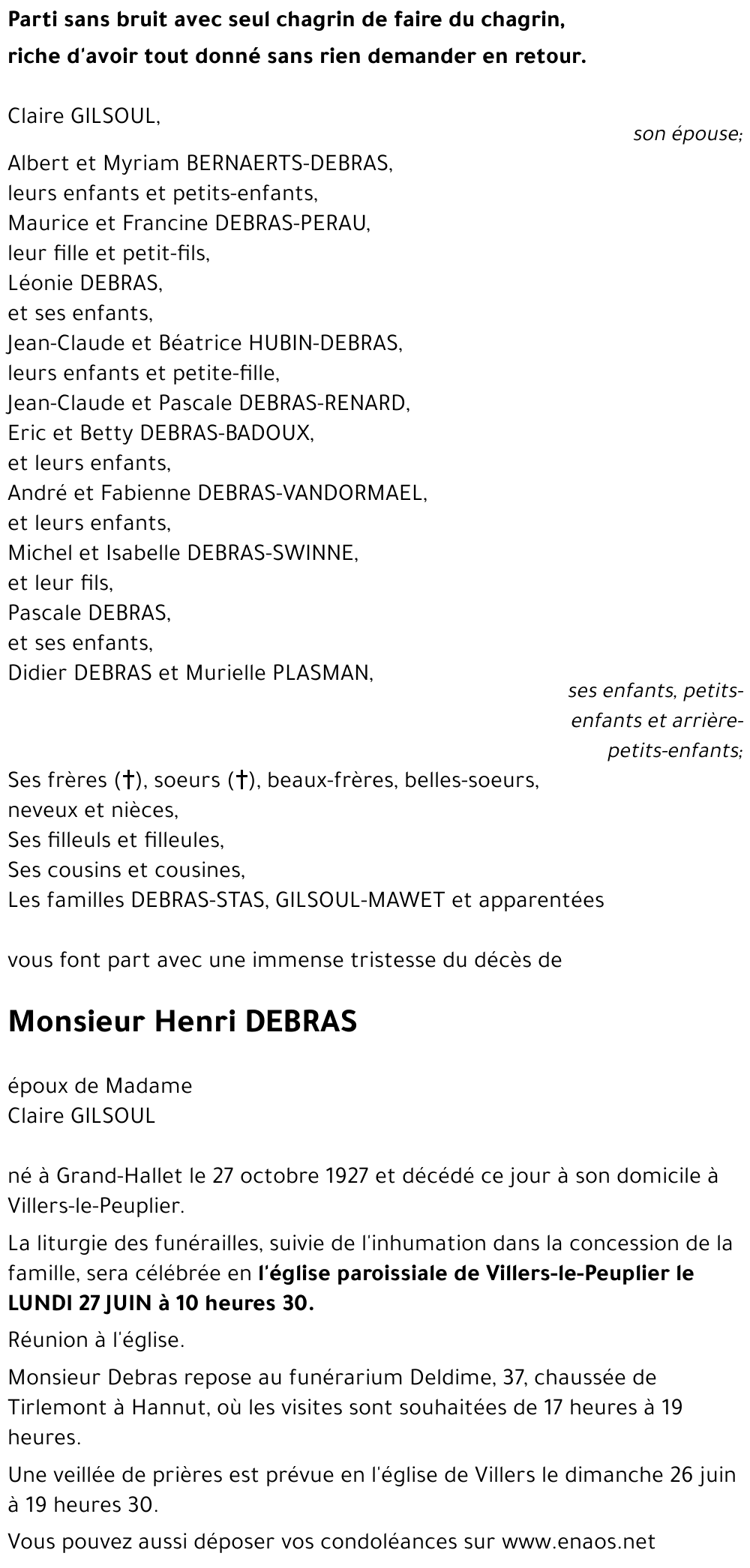 Henri DEBRAS