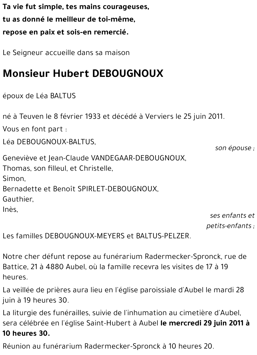 Hubert DEBOUGNOUX
